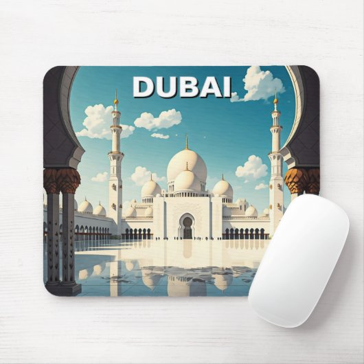 Dubai Grand Mosque VAE Travel Mousepad (Mit Mouse)