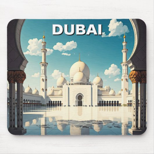Dubai Grand Mosque VAE Travel Mousepad (Vorne)