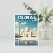 Dubai Grand Mosque VAE Travel Postkarte (Stehend Vorderseite)