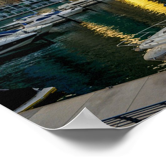 Dubai Hochgebirge Gebäude von Dubai Poster (Ecke)