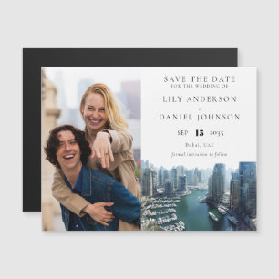 Dubai Hochzeitsfoto Save The Date Magneteinladung