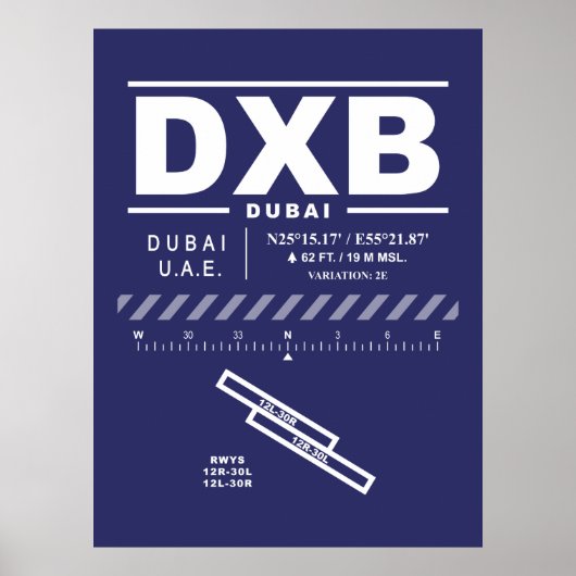 Dubai International Airport DXB Poster (Vorne)