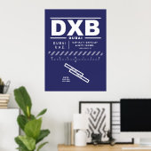 Dubai International Airport DXB Poster (Heimbüro)