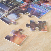 Dubai-Jachthafen nachts, Arabische Emirate Puzzle (Seite)