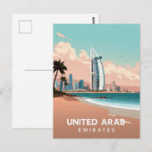 Dubai-Küste Vintage-Reise Postkarte (Vorne/Hinten)