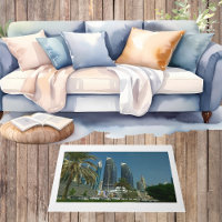 Dubai Landschaft Wolkenkratzer blauen Sky Palm Doo