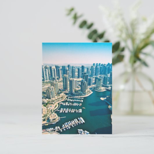 Dubai Marina Postkarte (Stehend Vorderseite)