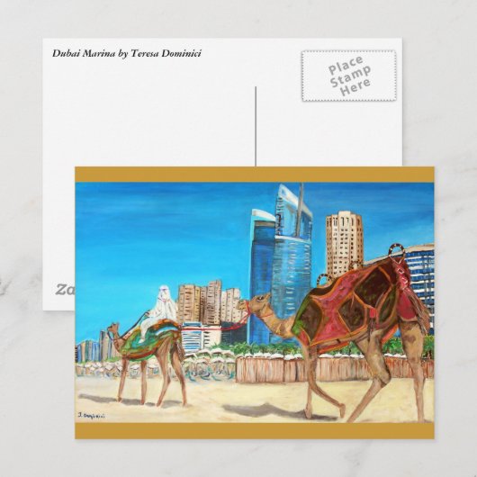 Dubai Marina Postkarte (Vorne/Hinten)