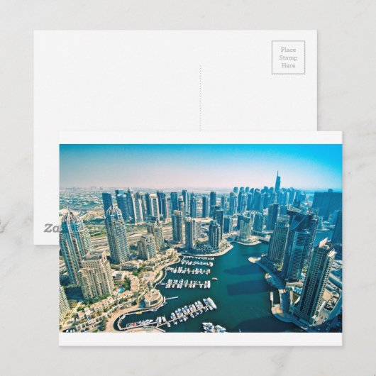 Dubai Marina Postkarte (Vorne/Hinten)