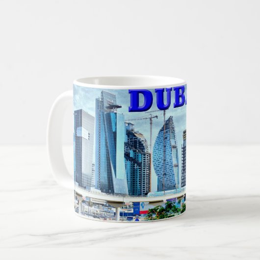 Dubai-Metro Kaffeetasse (Vorderseite Links)