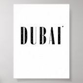 Dubai - minimalistic typography poster (Vorne)