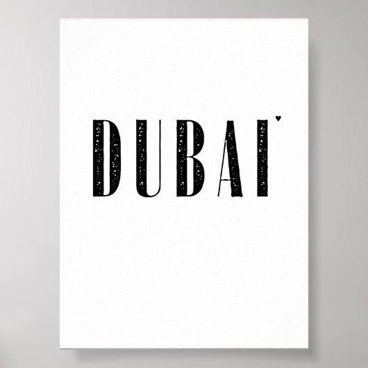 Dubai - minimalistic typography poster (Vorne)