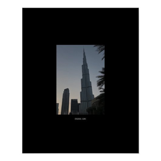 Dubai Minimalistisch Print Poster (Vorderseite)