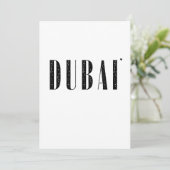 Dubai - minimalistische Typografie-Karte Karte (Stehend Vorderseite)