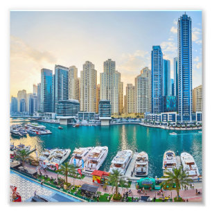 Dubai moderne Wolkenkratzer Corniche Fotodruck