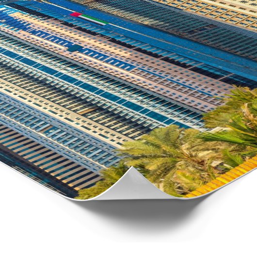 Dubai moderne Wolkenkratzer Corniche Poster (Ecke)