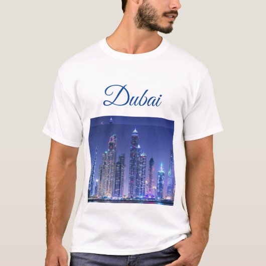 Dubai moderne Wolkenkratzer Corniche T-Shirt (Vorderseite)