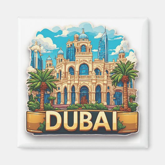 🧲 Dubai Naher Osten Reiseabenteuer 🌍 Magnet (Vorne)