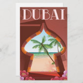 Dubai Palace Reiseposter Briefpapier (Vorne/Hinten)