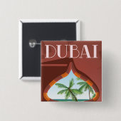 Dubai Palace Reiseposter Button (Vorne & Hinten)
