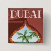 Dubai Palace Reiseposter Button (Vorderseite)