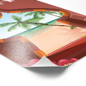 Dubai Palace Reiseposter Fotodruck (Ecke)