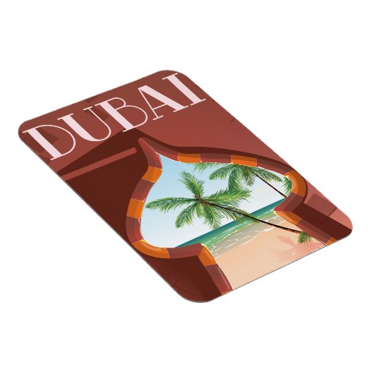 Dubai Palace Reiseposter Magnet (Rechte Seite)