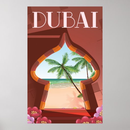 Dubai Palace Reiseposter Poster (Vorne)
