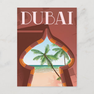 Dubai Palace Reiseposter Postkarte