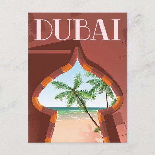 Dubai Palace Reiseposter Postkarte (Vorderseite)