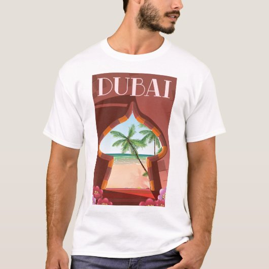 Dubai Palace Reiseposter T-Shirt (Vorderseite)