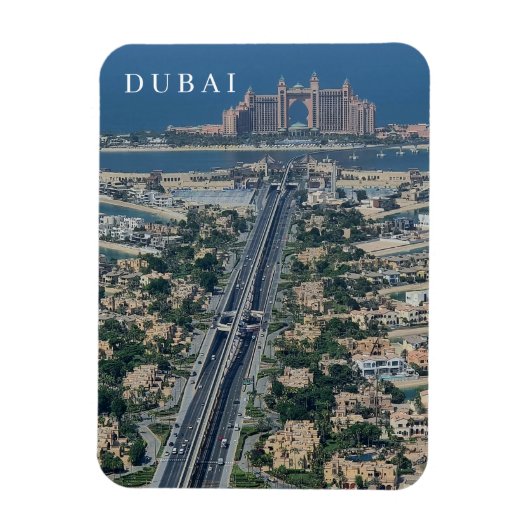 Dubai Palm Panoramablick Kühlschrankmagnet Magnet (Vertikal)