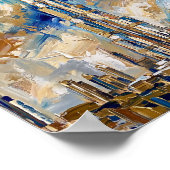 Dubai Poster Luxus Abstracte Ölgemälde (Ecke)