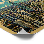 Dubai Poster Vintage Reisen Art (Ecke)