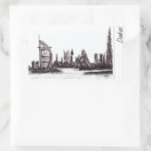 Dubai Rechteckiger Aufkleber (Tasche)