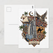 Dubai-Reise Postkarte (Vorne/Hinten)
