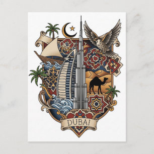Dubai-Reise Postkarte