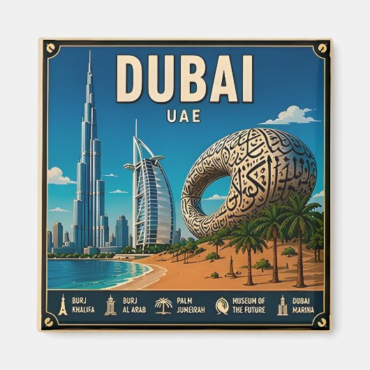 🧲 Dubai-Reiseerinnerung UAE 🏜️ Magnet (Vorne)