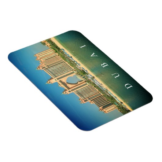Dubai Resort Palm Jumeirah Blick Kühlschrankmagnet Magnet (Rechte Seite)