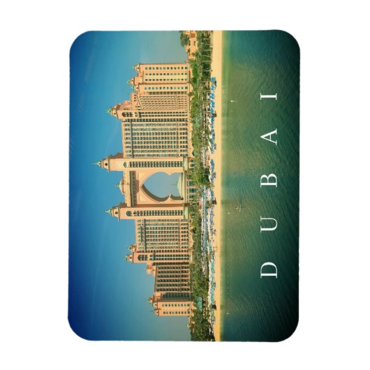 Dubai Resort Palm Jumeirah Blick Kühlschrankmagnet Magnet (Vertikal)