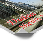 Dubai - Sheik Zayed Road - Poster (Ecke)