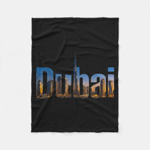 Dubai-Skyline Burj Khalifa-Stadtbild Reise Fleecedecke