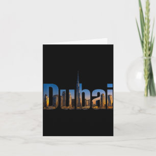Dubai-Skyline Burj Khalifa Stadtbild Reise Karte