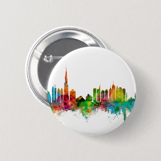 Dubai-Skyline Button (Vorne & Hinten)