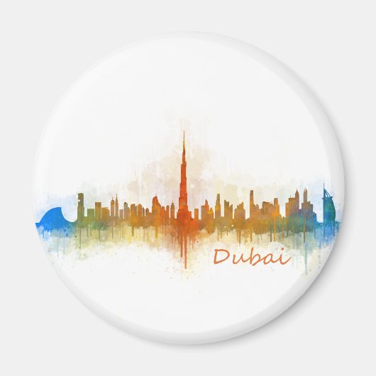 Dubai Skyline Cityscape Emirates v3 Magnet (Vorne)