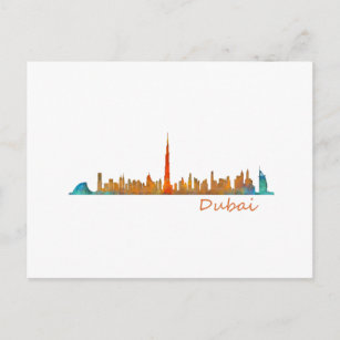 Dubai Skyline Cityscape v1 Postkarte