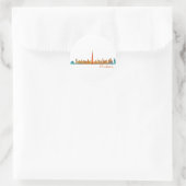 Dubai Skyline Cityscape v1 Runder Aufkleber (Tasche)