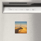 Dubai Skyline Desert Camels Travel Magnet (In Situ (Geschirrspüler))