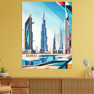 Dubai Skyline Dream Leinwanddruck