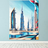 Dubai Skyline Dream Leinwanddruck (Insitu (Holzboden))